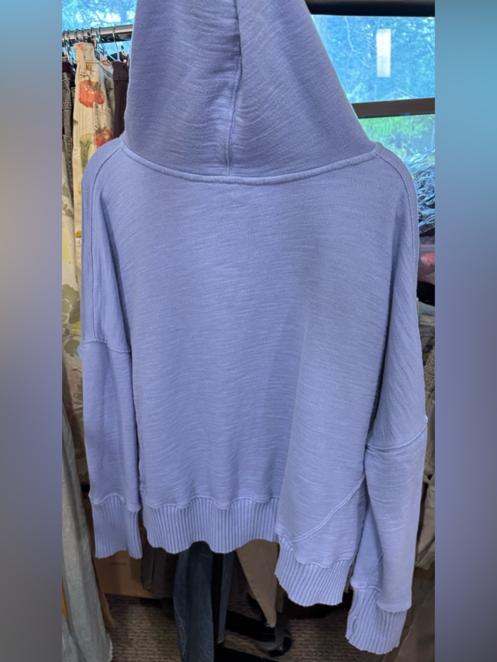 NWOT Free People FP Movement Solid Honey Dove Pullover - African violet - large - Picture 11 of 12